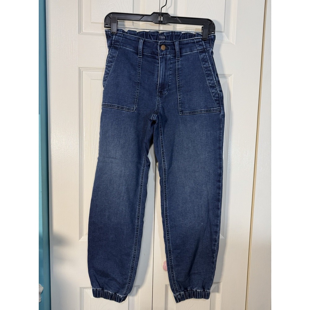 JCrew Women's Denim Utility Joggers Blue Size 25